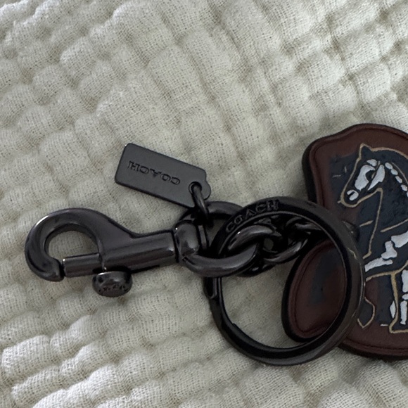 Coach Chelsea Champlain Skeleton Horse Brown Carriage Keychain - Picture 2 of 7